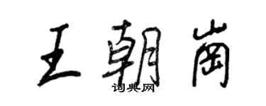 王正良王朝岗行书个性签名怎么写