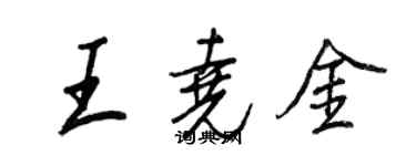 王正良王尧金行书个性签名怎么写