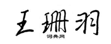 王正良王珊羽行书个性签名怎么写