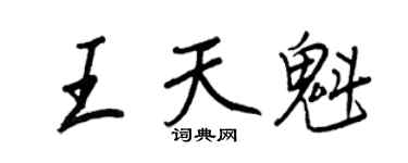 王正良王天魁行书个性签名怎么写