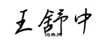 王正良王舒中行书个性签名怎么写
