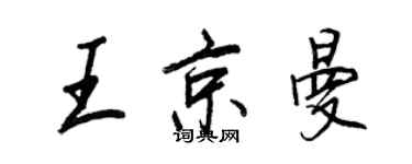 王正良王京曼行书个性签名怎么写