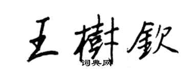 王正良王树钦行书个性签名怎么写