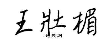 王正良王壮楣行书个性签名怎么写