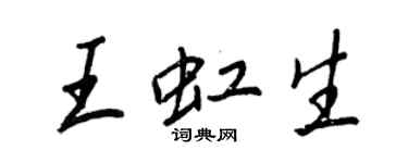 王正良王虹生行书个性签名怎么写