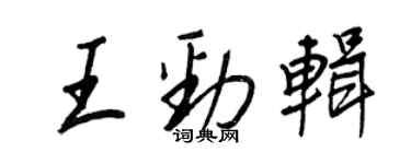 王正良王劲辑行书个性签名怎么写