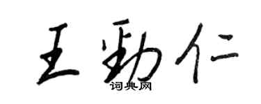 王正良王劲仁行书个性签名怎么写