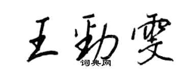 王正良王劲雯行书个性签名怎么写
