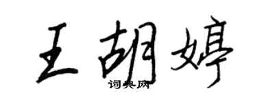王正良王胡婷行书个性签名怎么写