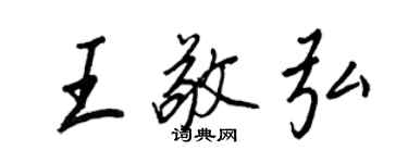 王正良王敬弘行书个性签名怎么写