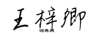 王正良王梓卿行书个性签名怎么写