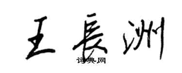 王正良王长洲行书个性签名怎么写