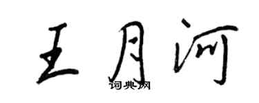 王正良王月河行书个性签名怎么写