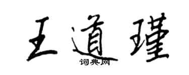 王正良王道瑾行书个性签名怎么写