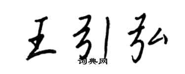 王正良王引弘行书个性签名怎么写