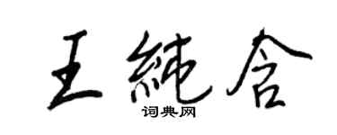王正良王纯含行书个性签名怎么写