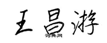 王正良王昌游行书个性签名怎么写