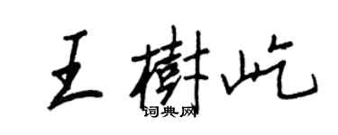 王正良王树屹行书个性签名怎么写