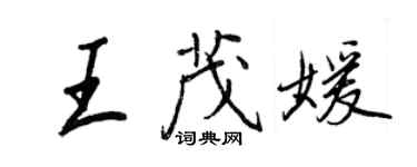 王正良王茂媛行书个性签名怎么写