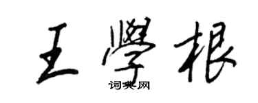 王正良王学根行书个性签名怎么写