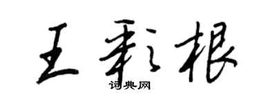 王正良王彩根行书个性签名怎么写