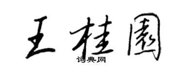王正良王桂园行书个性签名怎么写