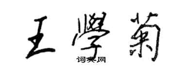 王正良王学菊行书个性签名怎么写