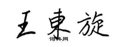 王正良王东旋行书个性签名怎么写