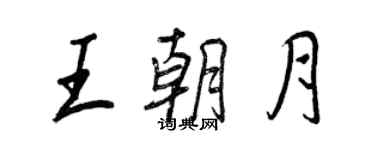 王正良王朝月行书个性签名怎么写