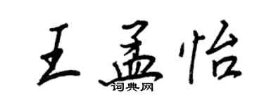 王正良王孟怡行书个性签名怎么写