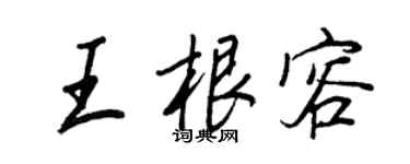 王正良王根容行书个性签名怎么写