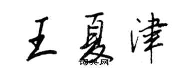 王正良王夏津行书个性签名怎么写
