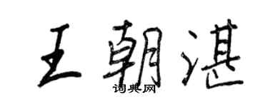 王正良王朝湛行书个性签名怎么写