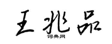 王正良王兆品行书个性签名怎么写