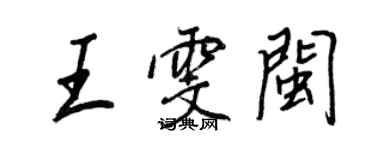王正良王雯闽行书个性签名怎么写