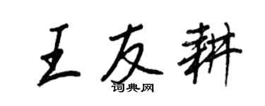 王正良王友耕行书个性签名怎么写
