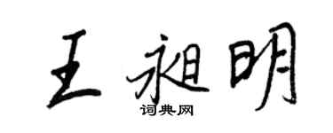 王正良王昶明行书个性签名怎么写