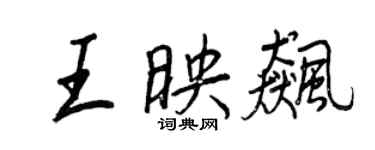 王正良王映飚行书个性签名怎么写