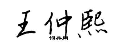 王正良王仲熙行书个性签名怎么写