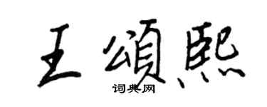 王正良王颂熙行书个性签名怎么写