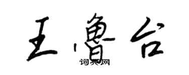王正良王鲁台行书个性签名怎么写