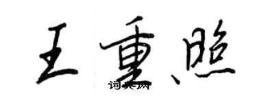 王正良王重照行书个性签名怎么写