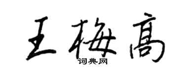 王正良王梅高行书个性签名怎么写