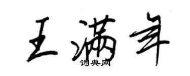 王正良王满年行书个性签名怎么写