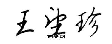 王正良王望珍行书个性签名怎么写