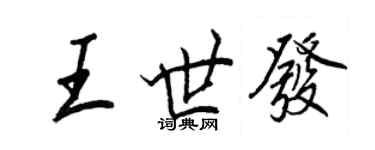王正良王世发行书个性签名怎么写