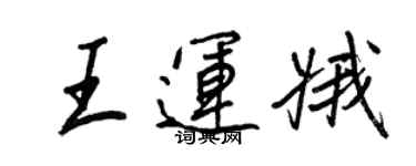 王正良王运娥行书个性签名怎么写