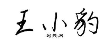 王正良王小豹行书个性签名怎么写