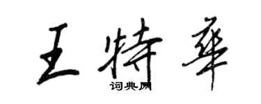 王正良王特华行书个性签名怎么写