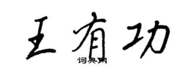 王正良王有功行书个性签名怎么写